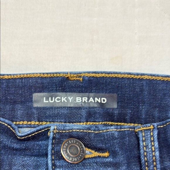 Lucky Brand Women's Skinny Fit Ankle Jeans in Dark Blue Wash - Picture 2 of 10